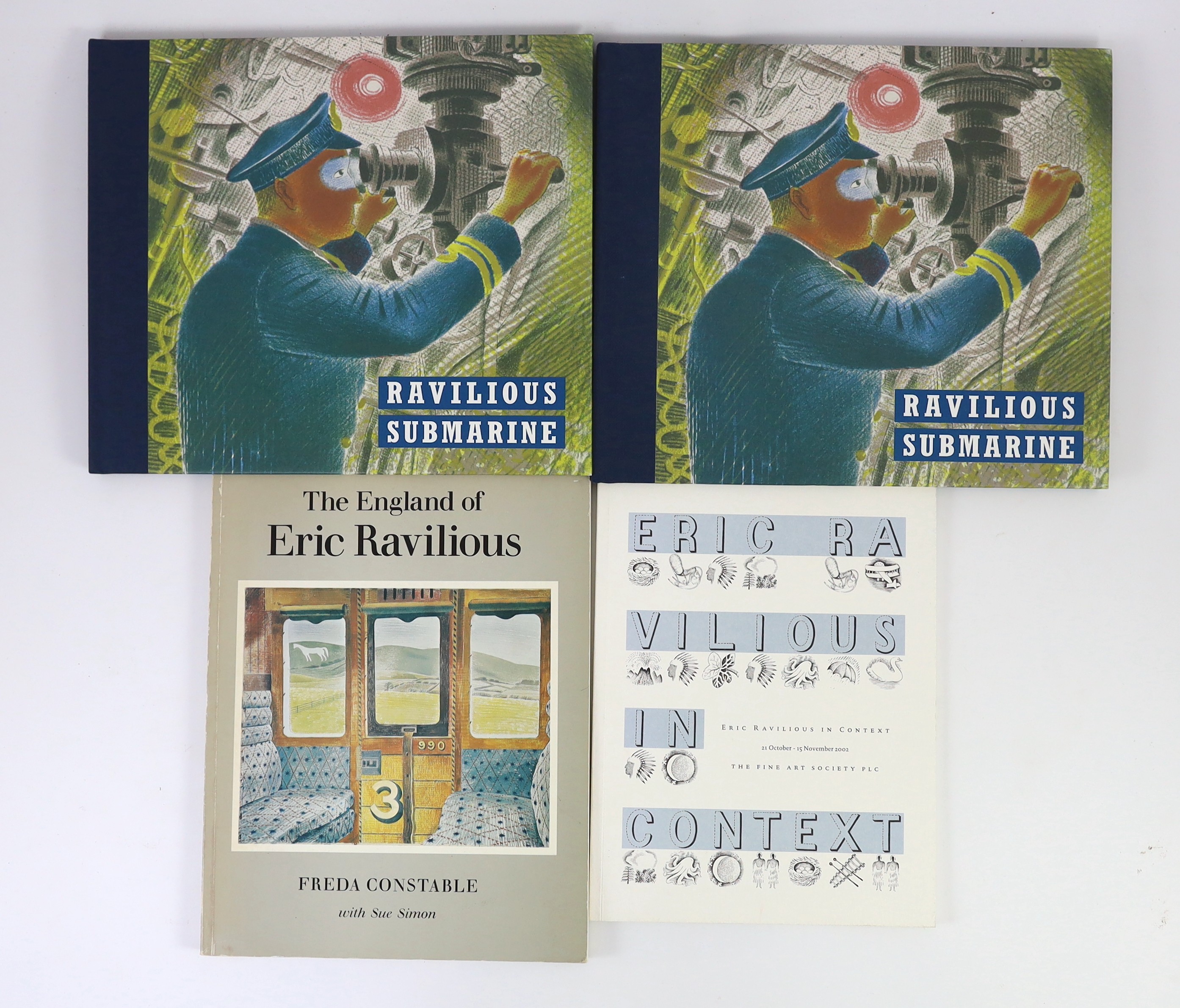 Ravilious, Eric - 14 works, about or Illustrated by:- Ravilious in pictures- (4 monographs, consisting Sussex and the Downs, The War Paintings, A Country Life and A Travelling Artist); Ravilious Submarine, The Mainstone